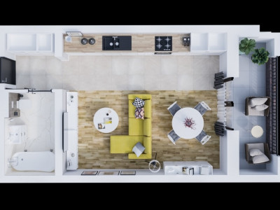 Apartament 1 camera, modern