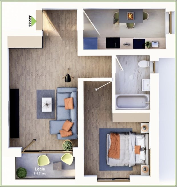 COMISION 0% Apartament cu 2 camere, etajul 1, bloc nou, zona Mehala 2, foxfort.ro