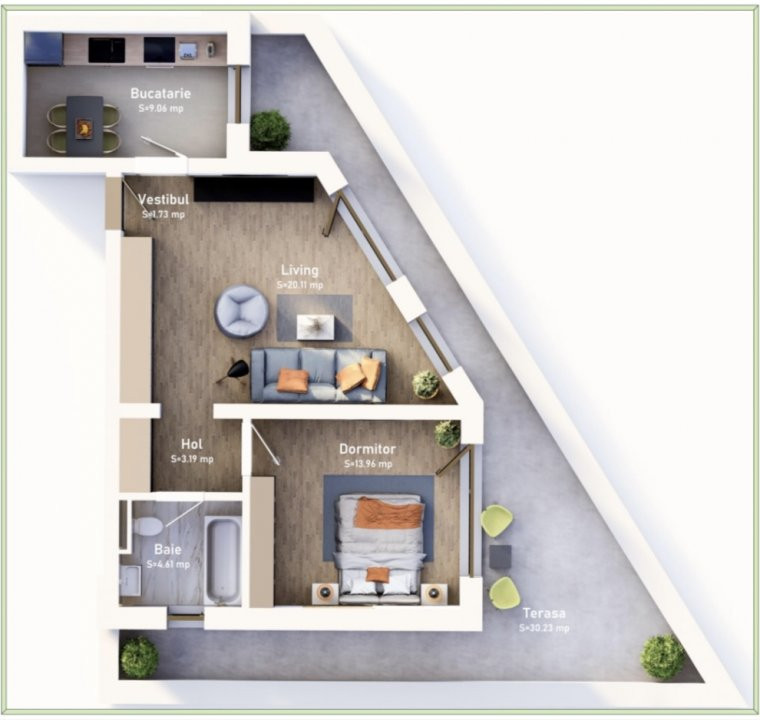 COMISION 0% Apartament cu 2 camere, terasa de 30 mp, bloc nou, zona Mehala 1, foxfort.ro
