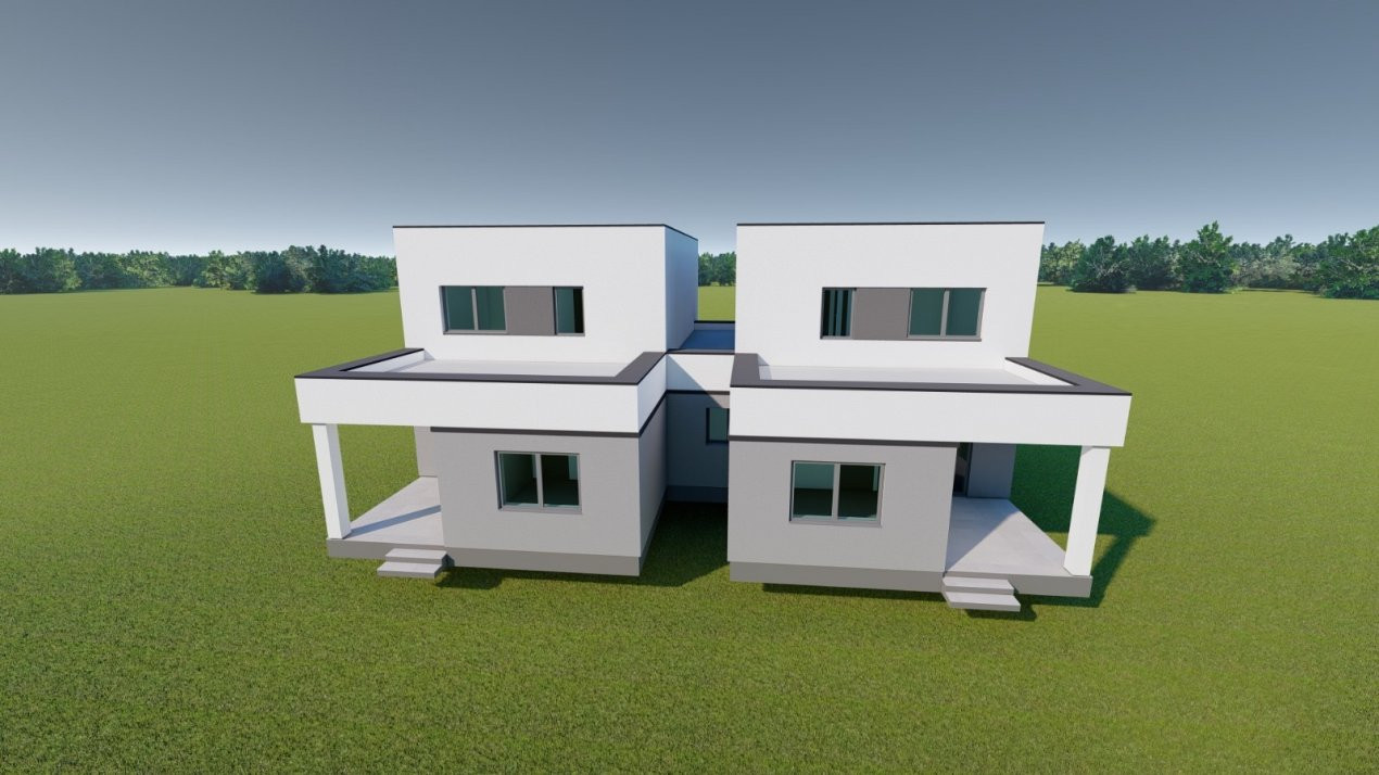 Duplex cu 5 camere de vanzare si teren de 335 mp - zona Sacalaz 1, foxfort.ro