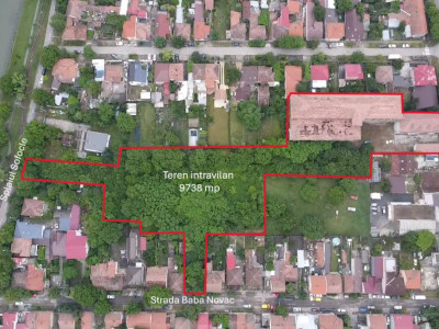 Teren intravilan 9738 mp, cu iesire pe 3 strazi - zona Freidorf