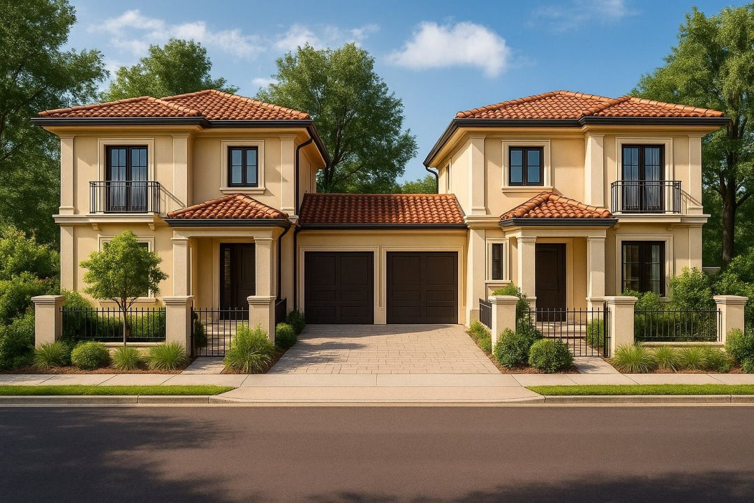 Duplex cu garaj, 4 camere si 350mp teren - Mosnita Noua, Toate utilitatile 1, foxfort.ro