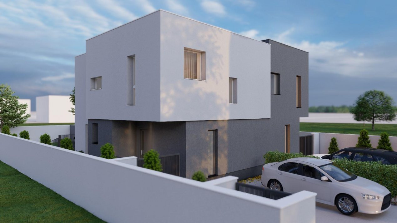 Duplex cu 3 camere si teren de 247 mp de vanzare in localitatea Sacalaz 5, foxfort.ro