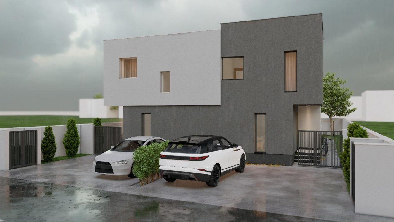 Duplex cu 3 camere si teren de 247 mp de vanzare in localitatea Sacalaz 6, foxfort.ro