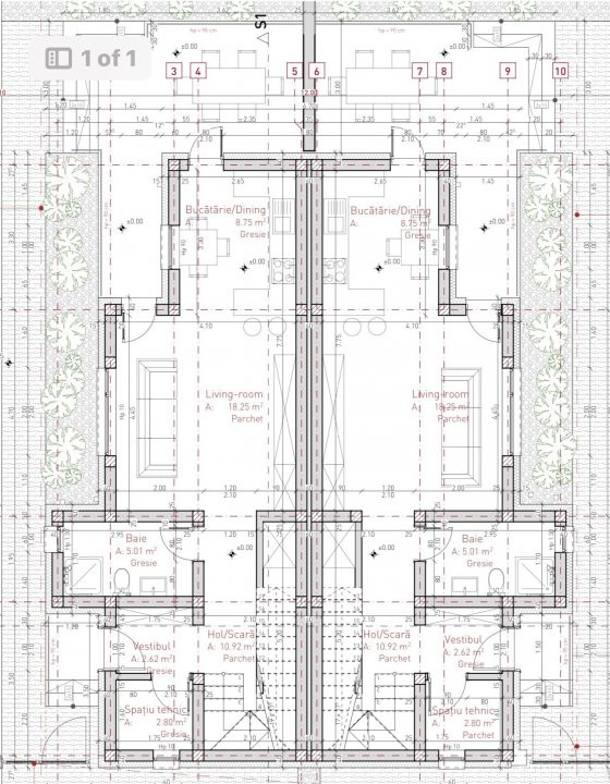 Duplex cu 3 camere si teren de 247 mp de vanzare in localitatea Sacalaz 16, foxfort.ro