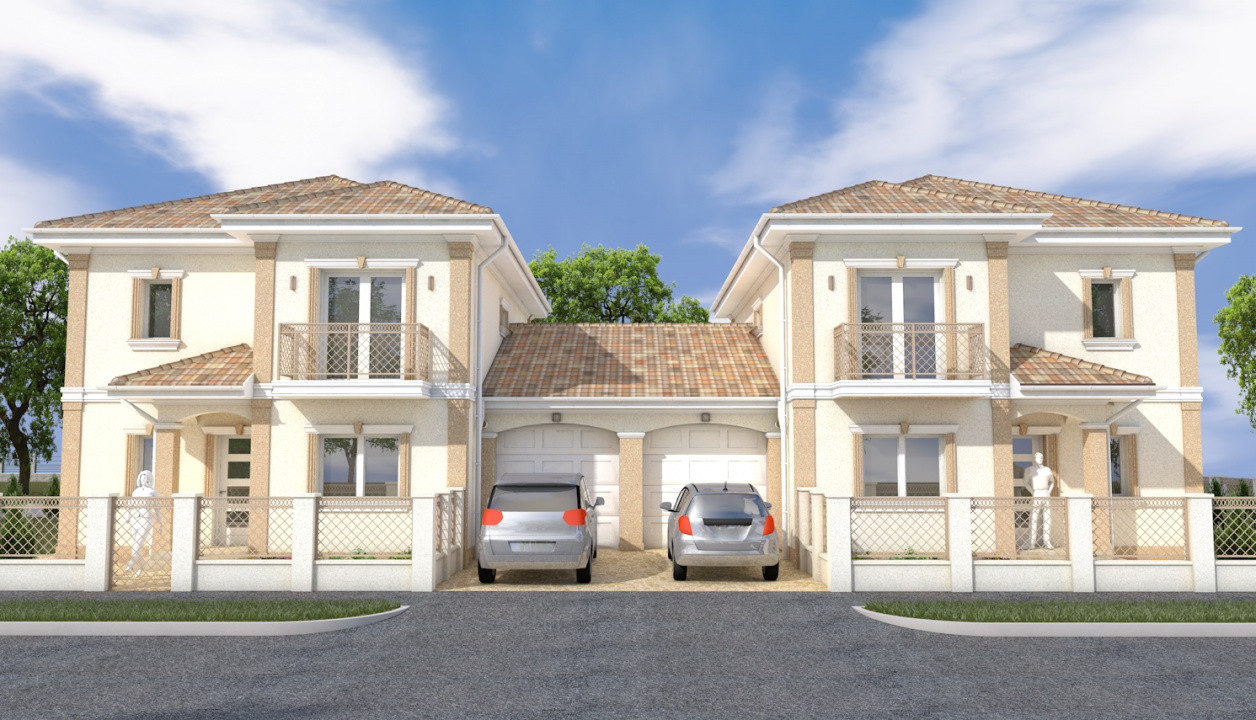 Duplex 5 camere 132 mp utili, despartit prin garaj Mosnita Noua 1, foxfort.ro