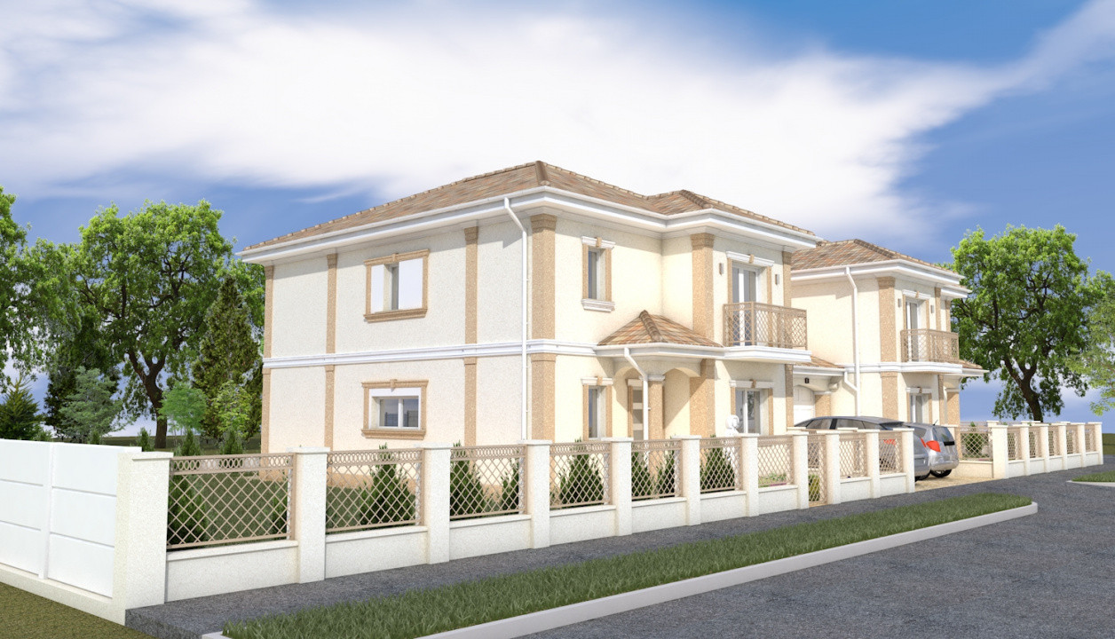 Duplex 5 camere 132 mp utili, despartit prin garaj Mosnita Noua 2, foxfort.ro