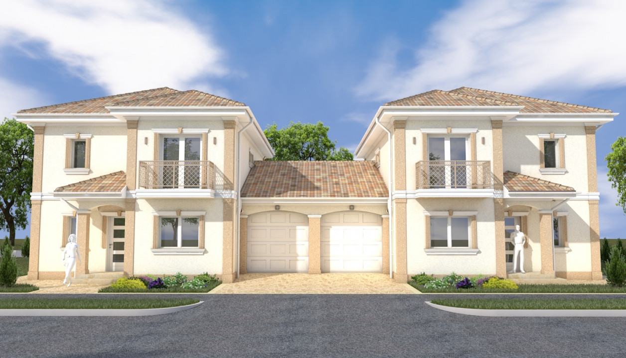 Duplex 5 camere 132 mp utili, despartit prin garaj Mosnita Noua 3, foxfort.ro