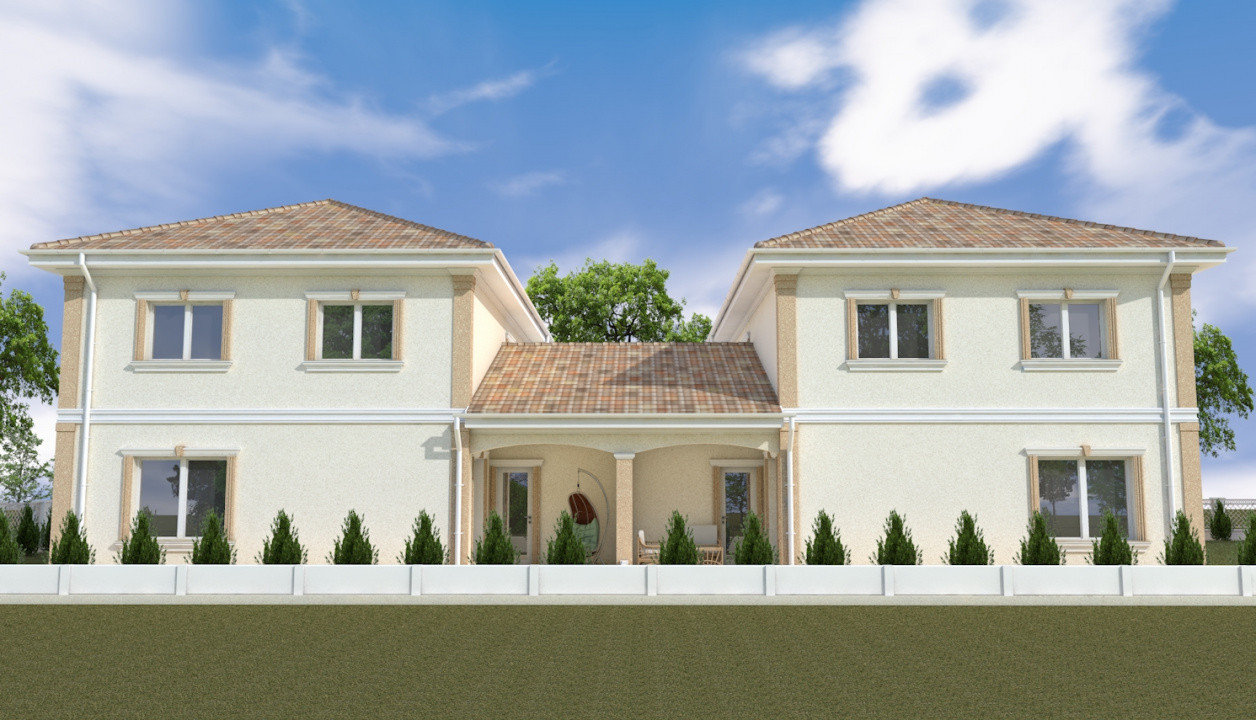 Duplex 5 camere 132 mp utili, despartit prin garaj Mosnita Noua 6, foxfort.ro