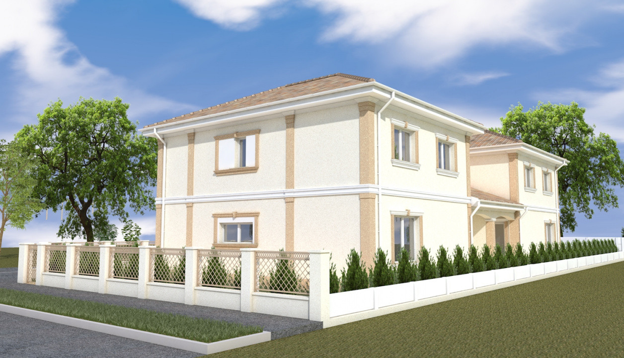 Duplex 5 camere 132 mp utili, despartit prin garaj Mosnita Noua 10, foxfort.ro