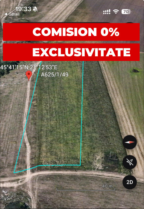 Teren extravilan 18.400 mp, 2 fronturi stradale, zona Chisoda 1, foxfort.ro