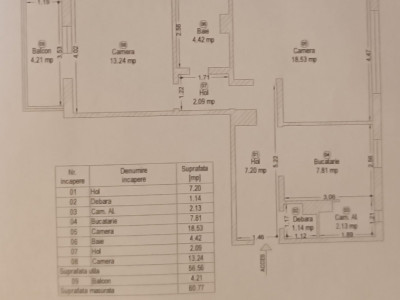 Apartament 2 camere, 56 mp, etaj 1, zona Steaua imagine mica 19, foxfort.ro