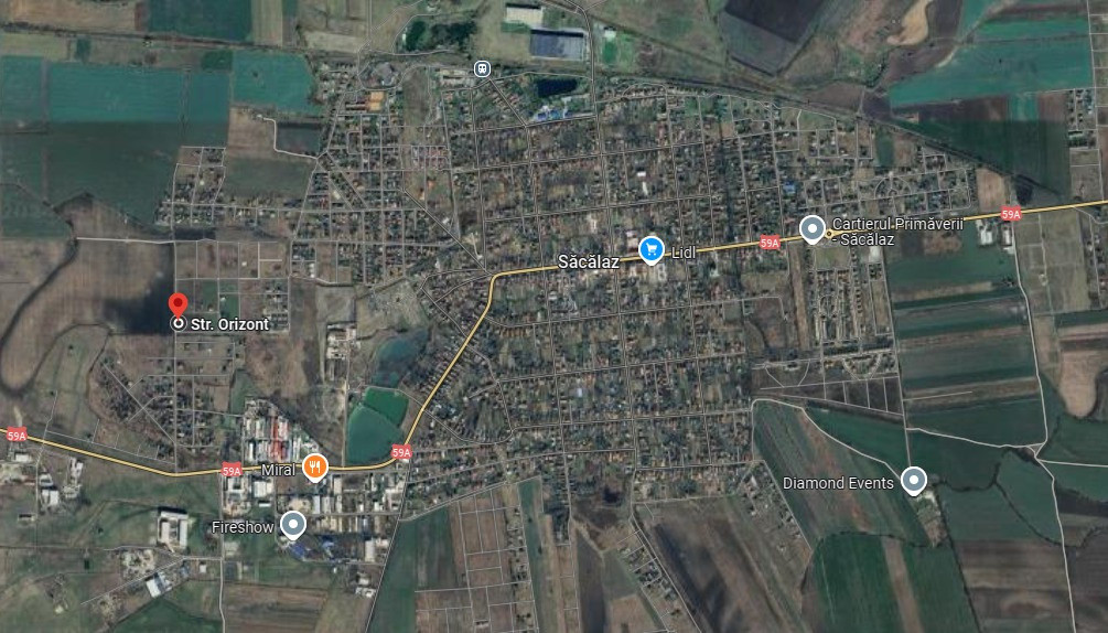 Teren de vanzare de 634 mp utili, zona Sacalaz 1, foxfort.ro