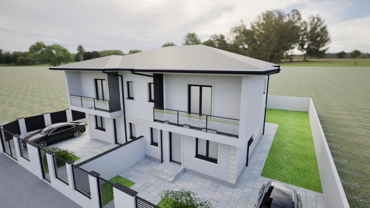 Duplex cu 3 camere de 105 mp utili, 2 fronturi - zona Mosnita Noua 5, foxfort.ro