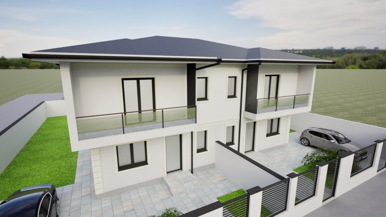 Duplex cu 3 camere de 105 mp utili, 2 fronturi - zona Mosnita Noua 8, foxfort.ro