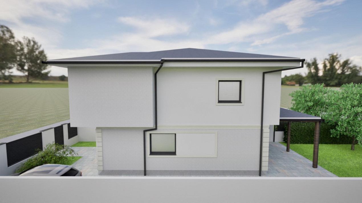 Duplex cu 3 camere de 105 mp utili, 2 fronturi - zona Mosnita Noua 13, foxfort.ro