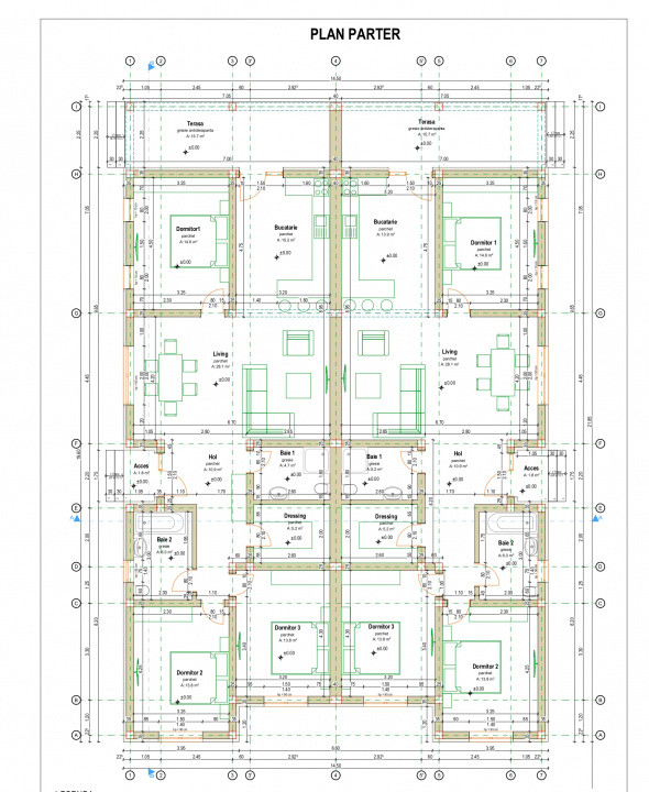 Duplex spatios cu teren de 442 mp, toate utilitatile - Giroc 13, foxfort.ro