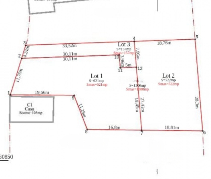 Teren intravilan 1300 mp, de vanzare in Sacalaz 2, foxfort.ro