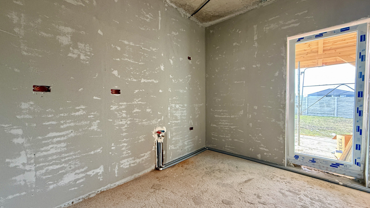 Duplex de vanzare, 3 camere pe parter + pod - Mosnita Veche 10, foxfort.ro