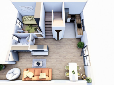 Duplex de vanzare cu 4 camere, Parter + 1 Etaj - Giarmata imagine mica 6, foxfort.ro