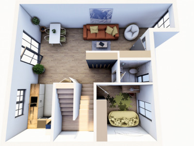 Duplex de vanzare cu 4 camere, Parter + 1 Etaj - Giarmata imagine mica 7, foxfort.ro