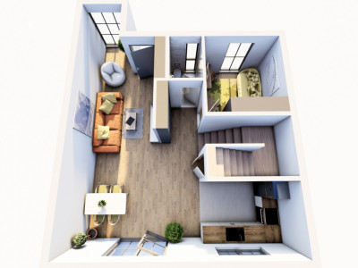 Duplex de vanzare cu 4 camere, Parter + 1 Etaj - Giarmata imagine mica 8, foxfort.ro