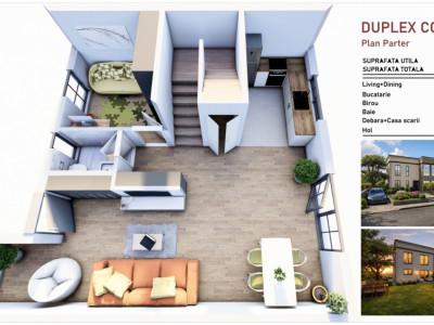 Duplex de vanzare cu 4 camere, Parter + 1 Etaj - Giarmata imagine mica 10, foxfort.ro