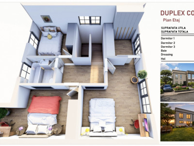 Duplex de vanzare cu 4 camere, Parter + 1 Etaj - Giarmata imagine mica 11, foxfort.ro