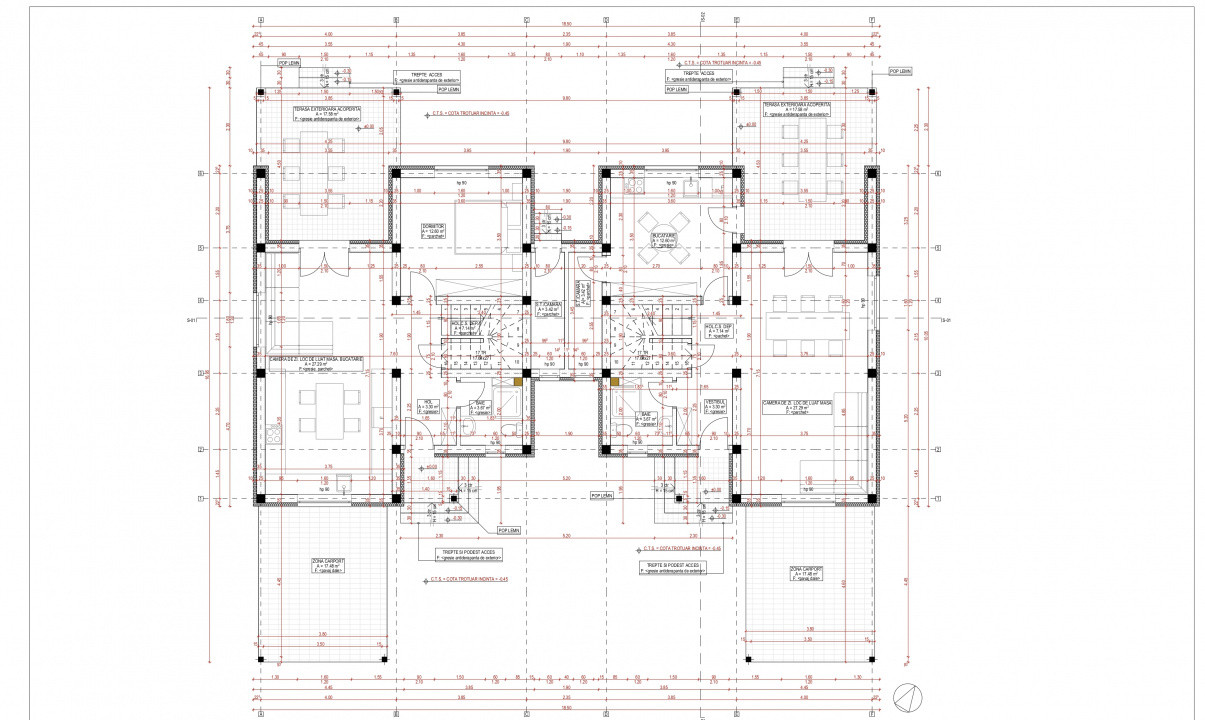 Duplex cu 5 camere, despartit prin camera tehnica - 365 mp teren 10, foxfort.ro
