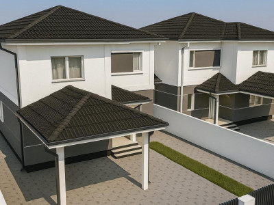 Duplex cu 5 camere, despartit prin camera tehnica - 365 mp teren