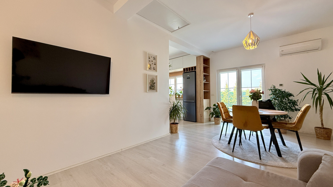 Duplex de vanzare, 3 camere + 2 bai - mobilat si utilat - Mosnita Noua 6, foxfort.ro