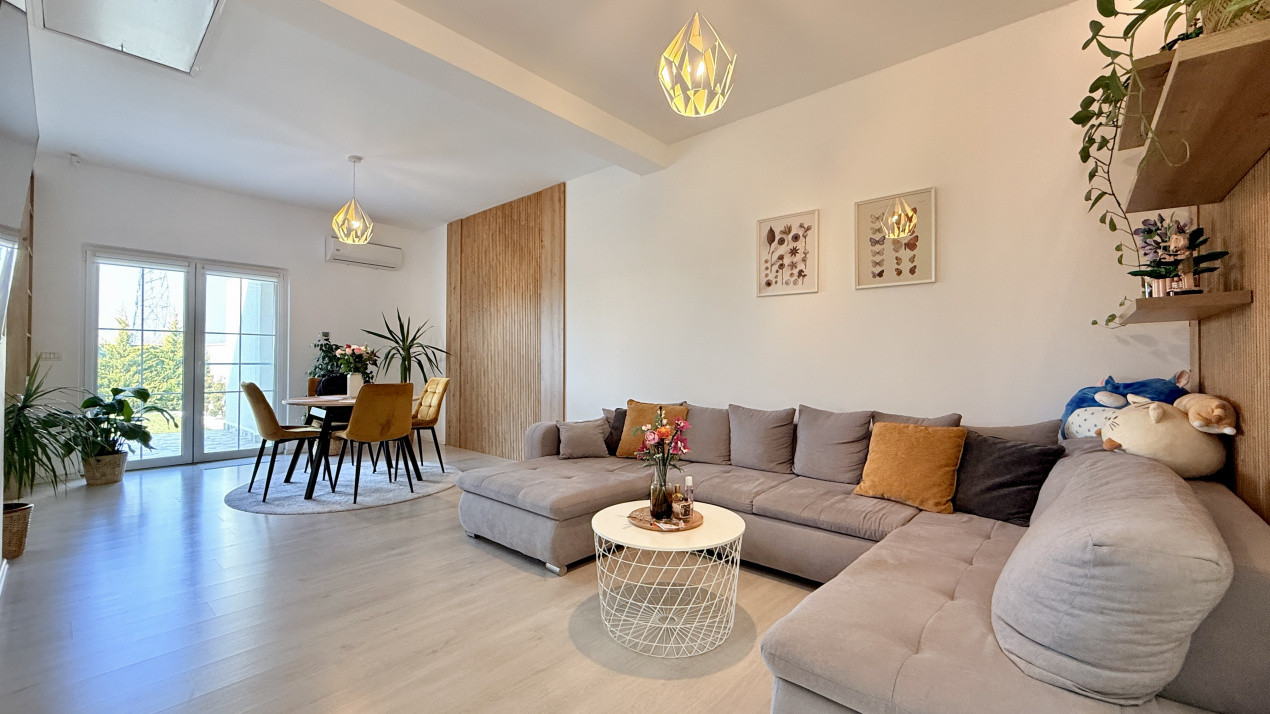 Duplex de vanzare, 3 camere + 2 bai - mobilat si utilat - Mosnita Noua 8, foxfort.ro