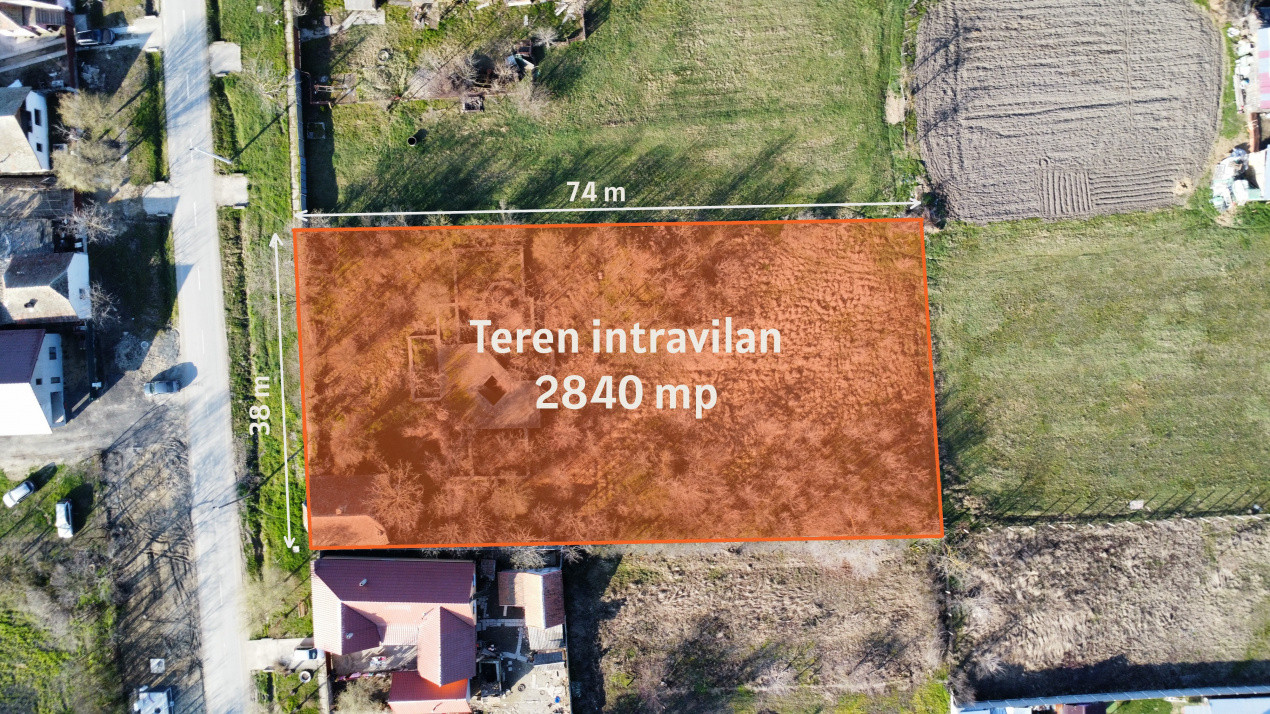 Teren intravilan 2840 mp cu fundatie - Jebel 6, foxfort.ro