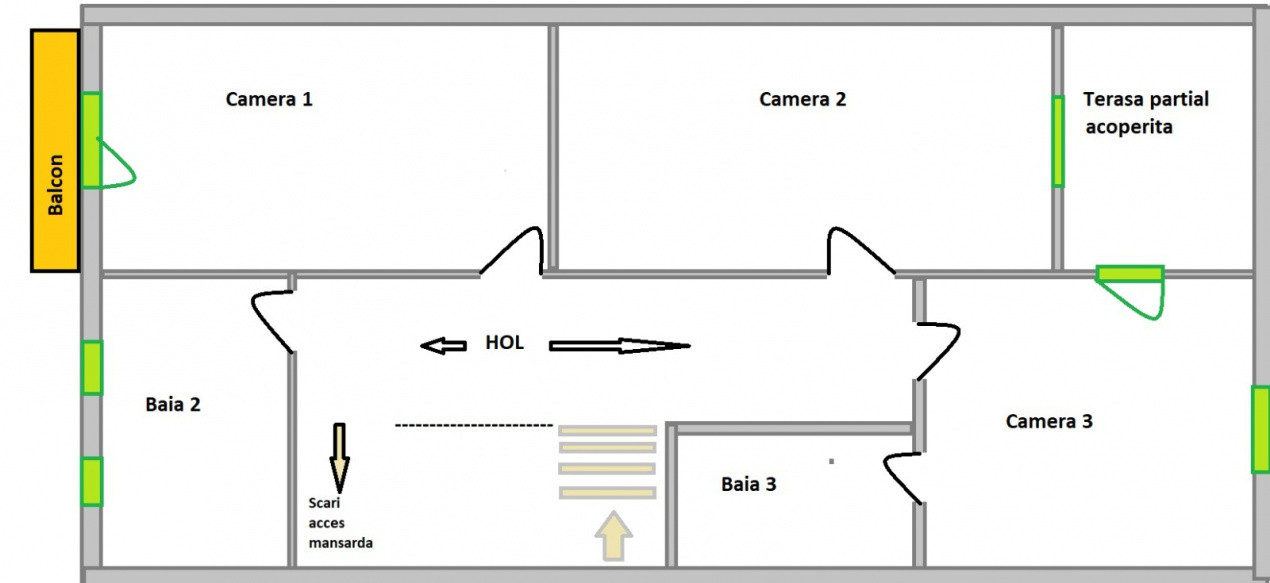 Duplex cu 5 camere de vanzare in localitatea Mosnita Noua 22, foxfort.ro