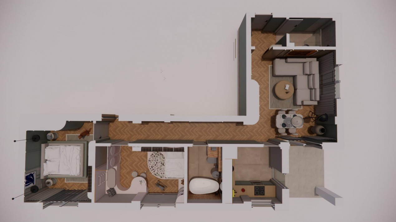 Apartament cu 3 camere, 74 mp utili - Zona Lipovei 8, foxfort.ro