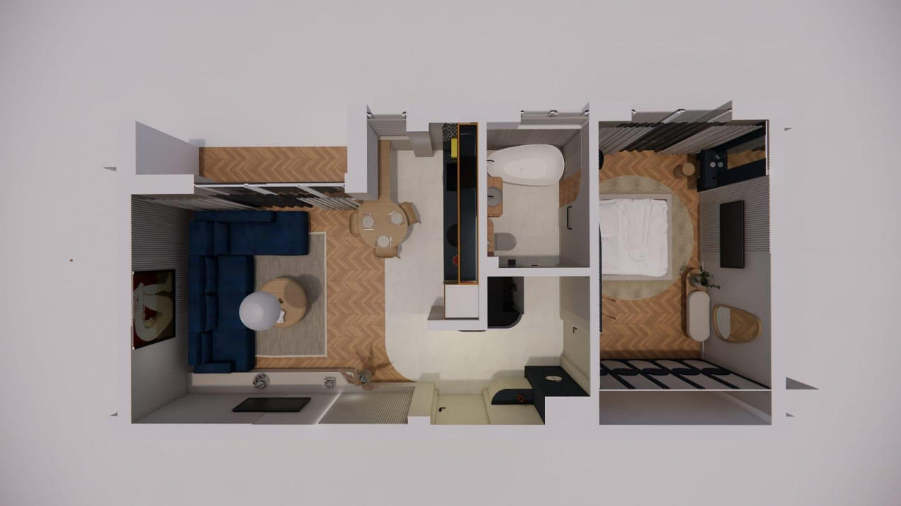 Apartament cu 2 camere, 53 mp utili - Zona Lipovei 8, foxfort.ro