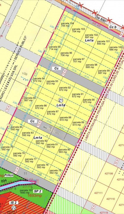 Parcela teren cu vanzare in rate, 592 mp toate utilitatile - Mosnita Noua 2, foxfort.ro