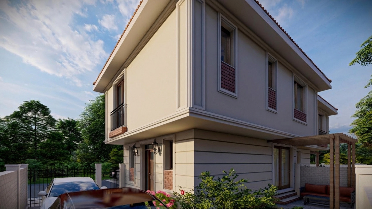 Proiect modern in stil mediteranean cu 4 camere - Giroc 1, foxfort.ro