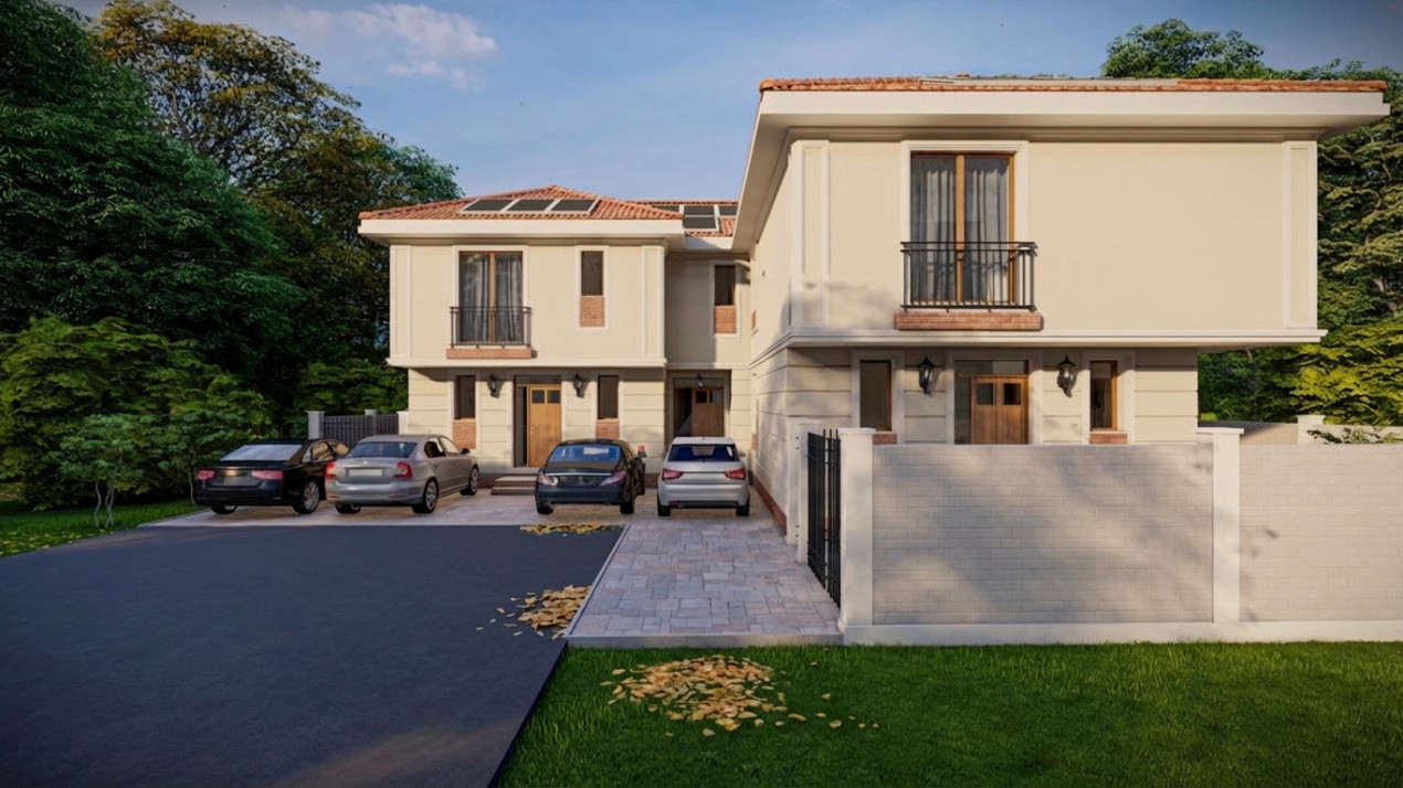 Proiect modern in stil mediteranean cu 4 camere - Giroc 7, foxfort.ro