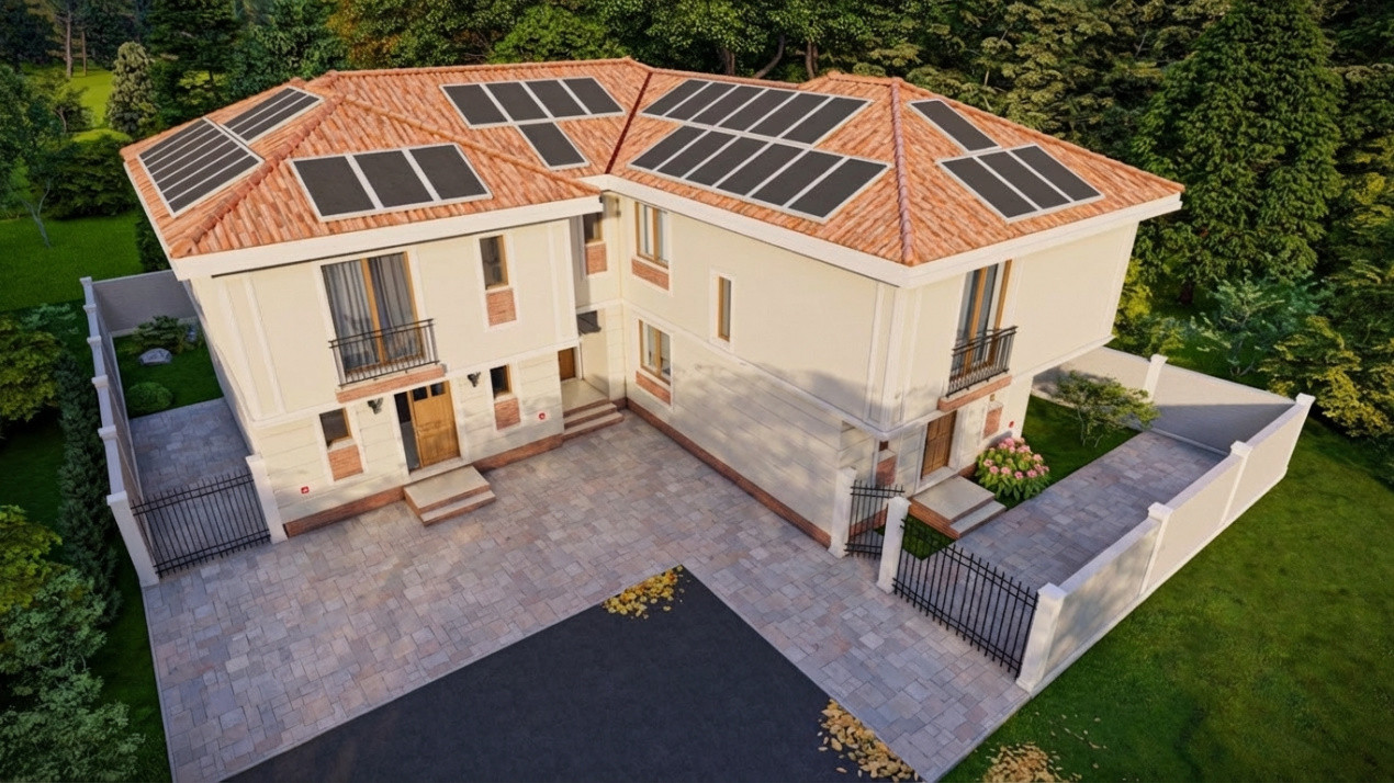 Proiect modern in stil mediteranean cu 4 camere - Giroc 8, foxfort.ro