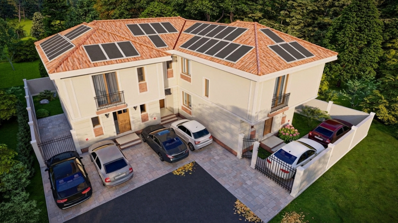 Proiect modern in stil mediteranean cu 4 camere - Giroc 10, foxfort.ro