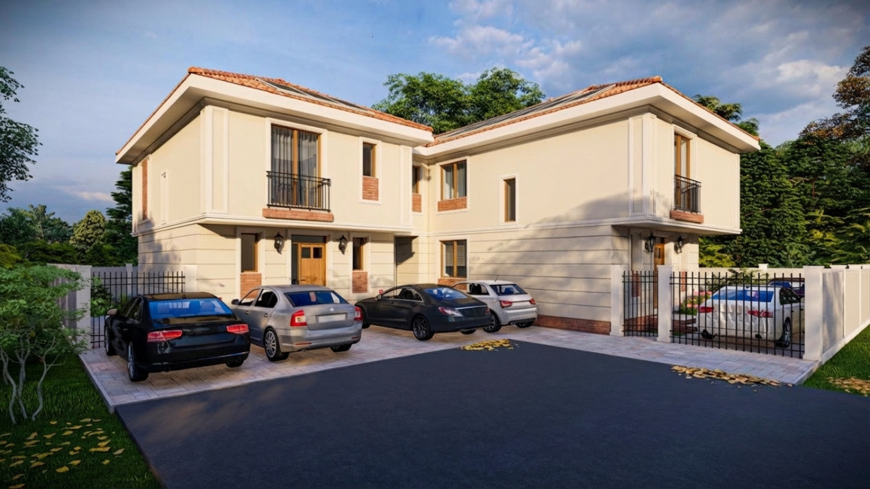 Proiect modern in stil mediteranean cu 4 camere - Giroc 11, foxfort.ro