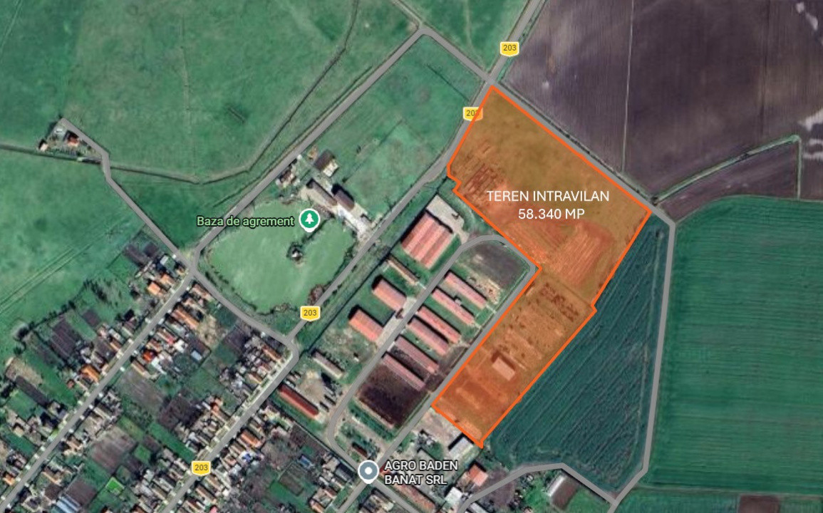 Teren intravilan cu suprafata de 58.340 mp, in Sanmartinul Sarbesc 5, foxfort.ro