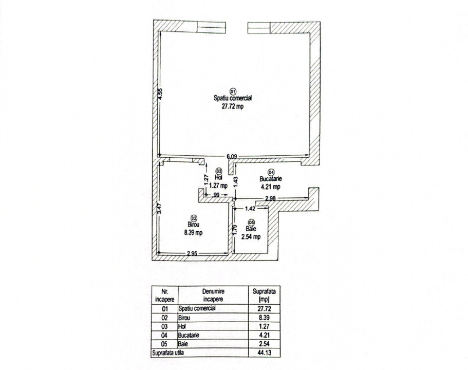 Spatiu comercial 44 mp cu birou si chicineta - zona Iosefin 10, foxfort.ro