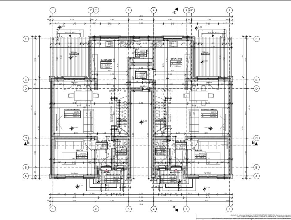 Duplex de vanzare, 4 camere despartit prin camera tehnica - Mosnita 1, foxfort.ro