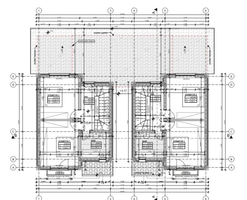 Duplex de vanzare, 4 camere despartit prin camera tehnica - Mosnita 2, foxfort.ro