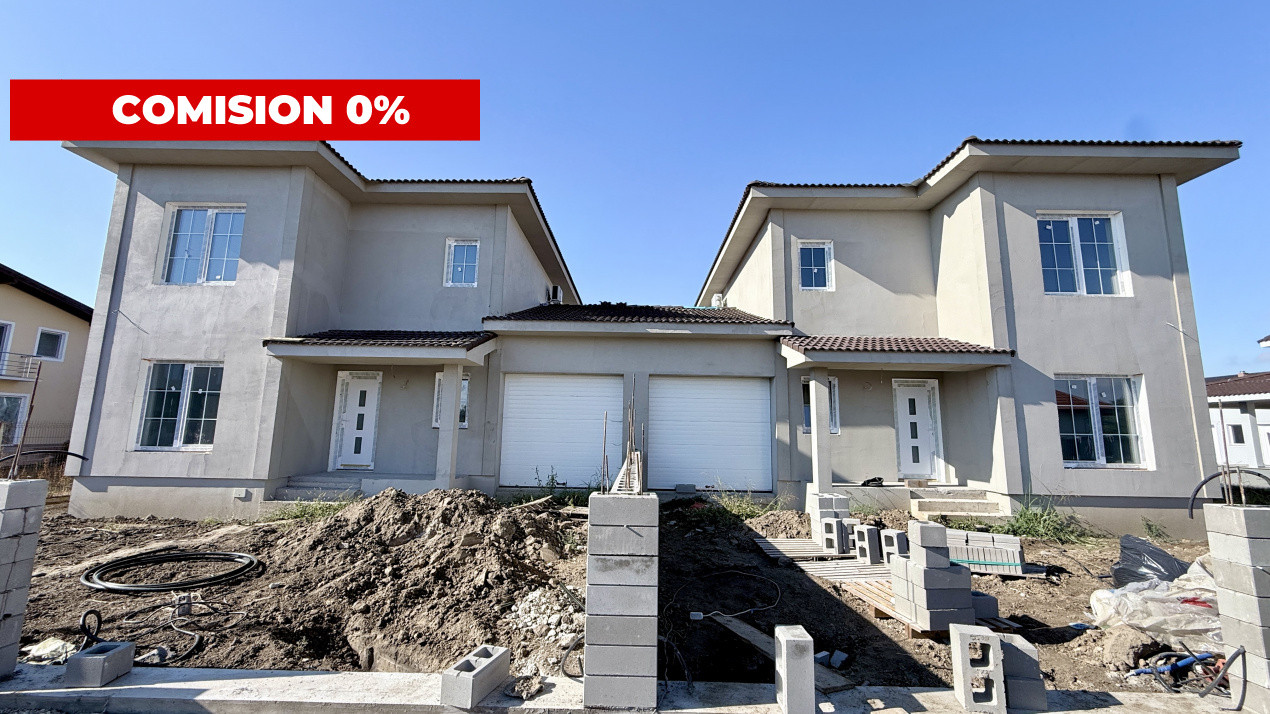 Comision 0% Duplex de vanzare, 5 camere despartit prin garaj - Mosnita Veche 1, foxfort.ro
