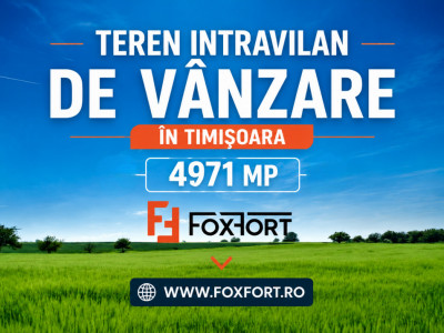 Teren intravilan 4971 mp, pretabil constructii, de vanzare in zona Lipovei.