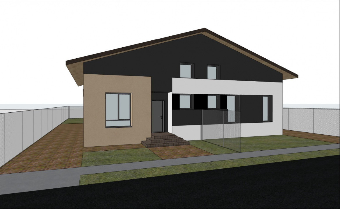 Duplex cu 3 camere, 76 mp utili si 300 mp teren, de vanzare in Sacalaz 1, foxfort.ro