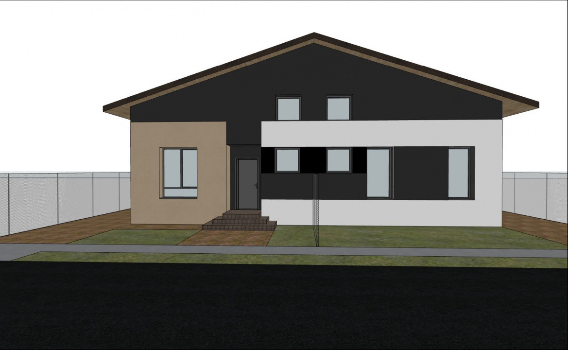 Duplex cu 3 camere, 76 mp utili si 300 mp teren, de vanzare in Sacalaz 5, foxfort.ro